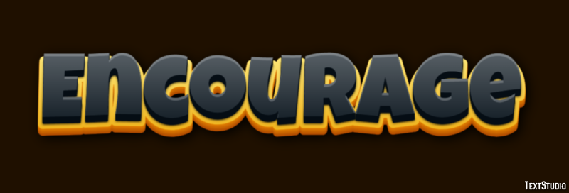 Encourage Efeito de texto
