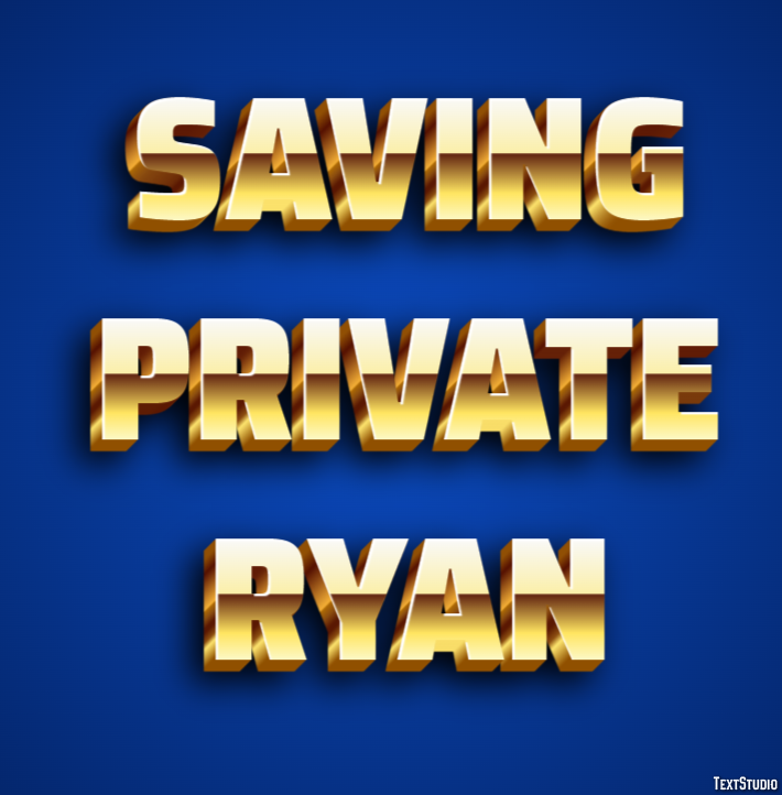 Saving Private Ryan Text Effect