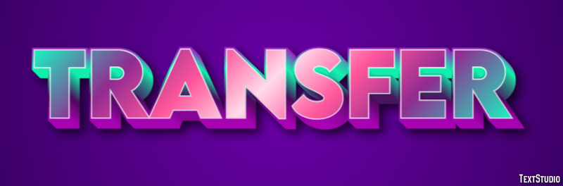 Transfer Text Effect and Logo Design Word