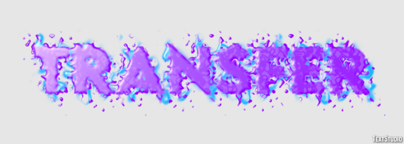 Transfer Efecto de texto