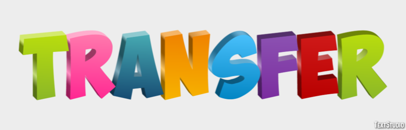 Transfer | Multi-color For The New Year | Text Effect Generator