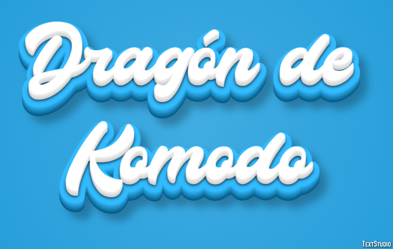 Dragón de Komodo Texteffekt