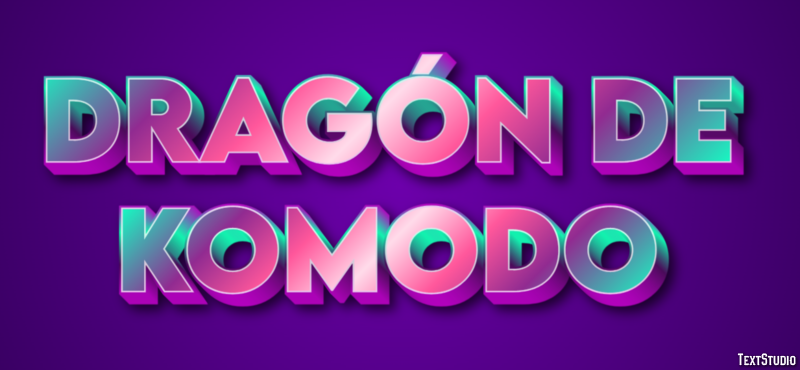 Dragón de Komodo Texteffekt