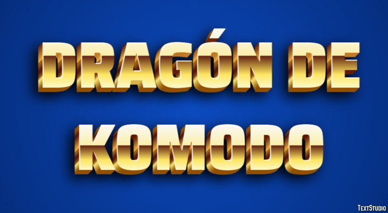Dragón de Komodo Efecto de Texto