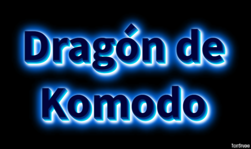 Dragón de Komodo Efecto de Texto