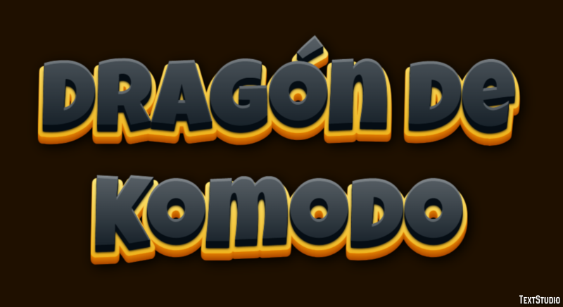 Dragón de Komodo Efecto de Texto