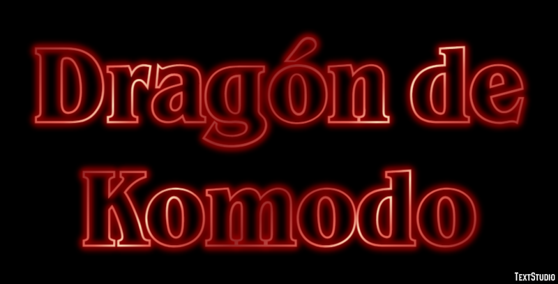 Dragón de Komodo Efecto de texto
