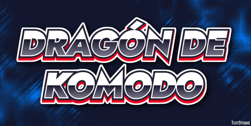 Dragón de Komodo Efecto de texto