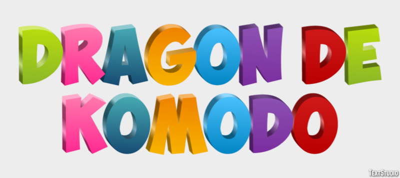 Dragón de Komodo Efecto de texto