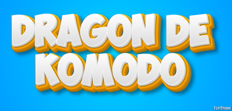 Dragón de Komodo Efecto de texto