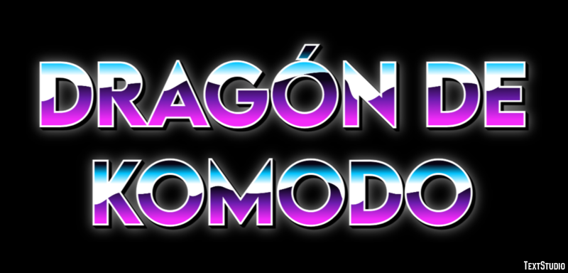 Dragón de Komodo Efecto de texto