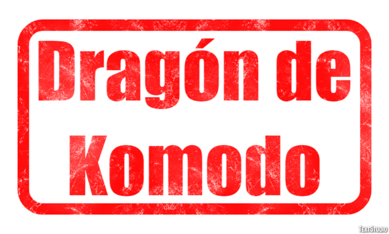 Dragón de Komodo Efecto de texto