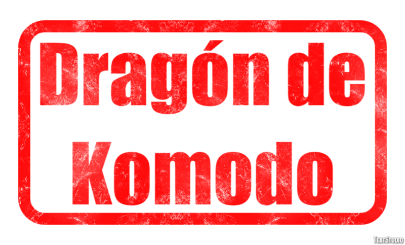 Dragón de Komodo Effetto testo