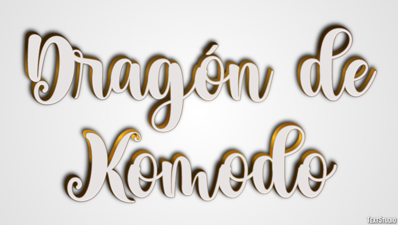 Dragón de Komodo Efecto de Texto