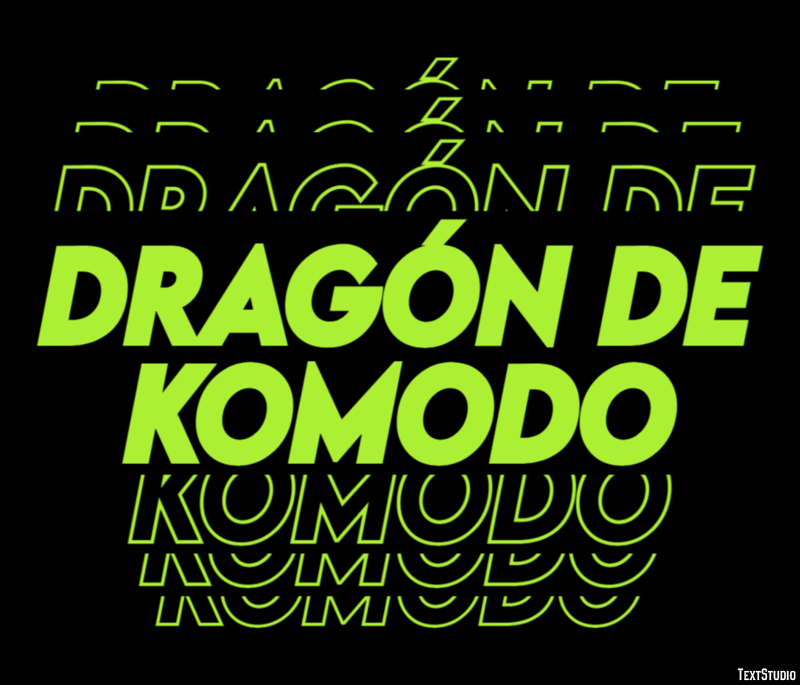 Dragón de Komodo Efecto de texto