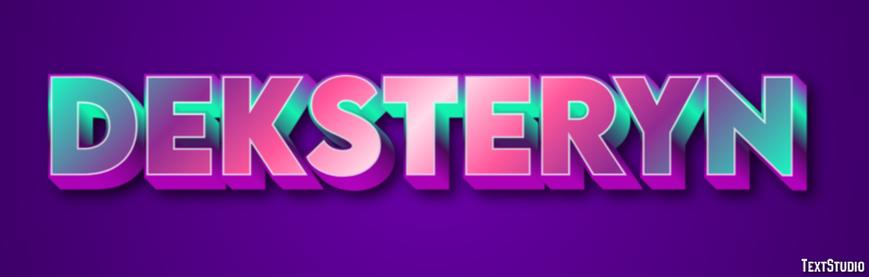 Deksteryn Tekst effect