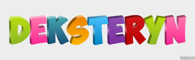 Deksteryn Tekst effect