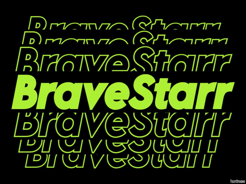 BraveStarr Efekt tekstowy