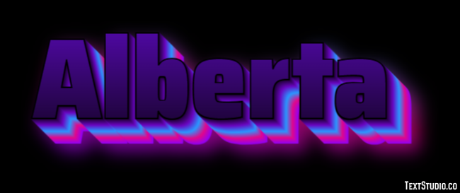 Alberta Efeito de texto