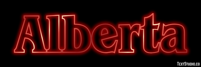 Alberta Efeito de texto