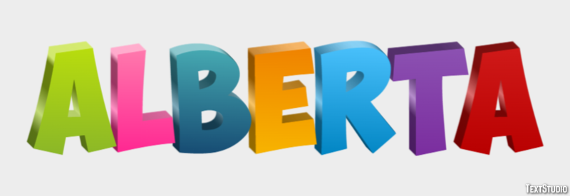 Alberta Efeito de texto