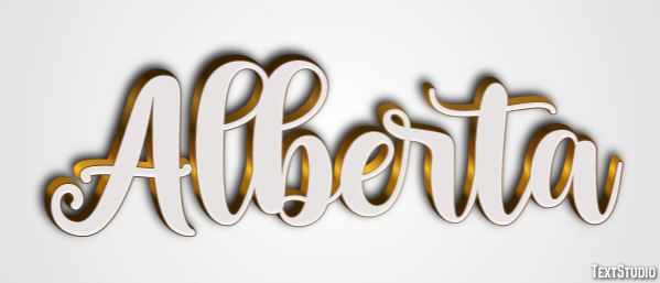 Alberta Efeito do texto