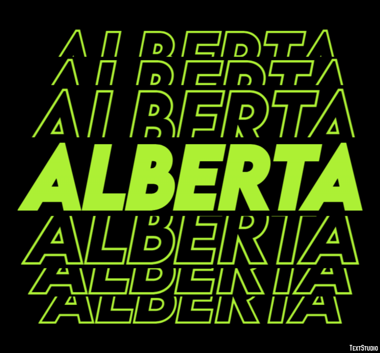 Alberta Efeito de texto