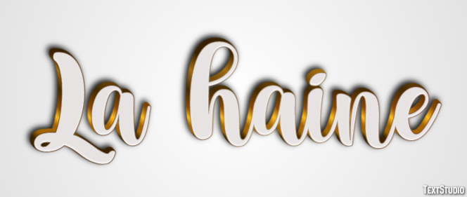 La haine Text effect