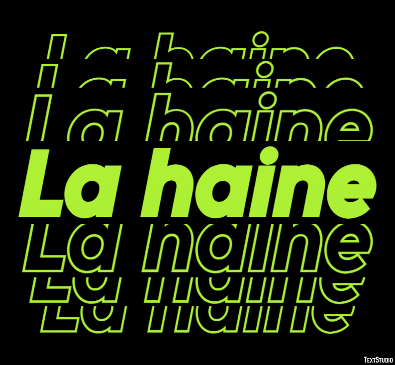La haine Text Effect