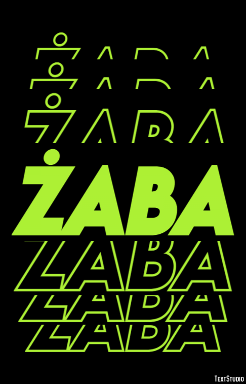 żaba Efecto de Texto