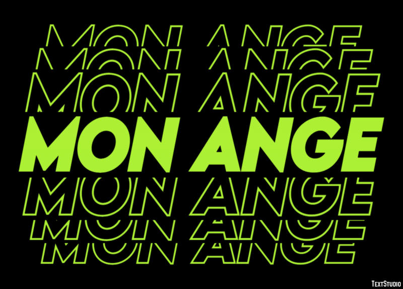 Mon Ange Текстовый эффект