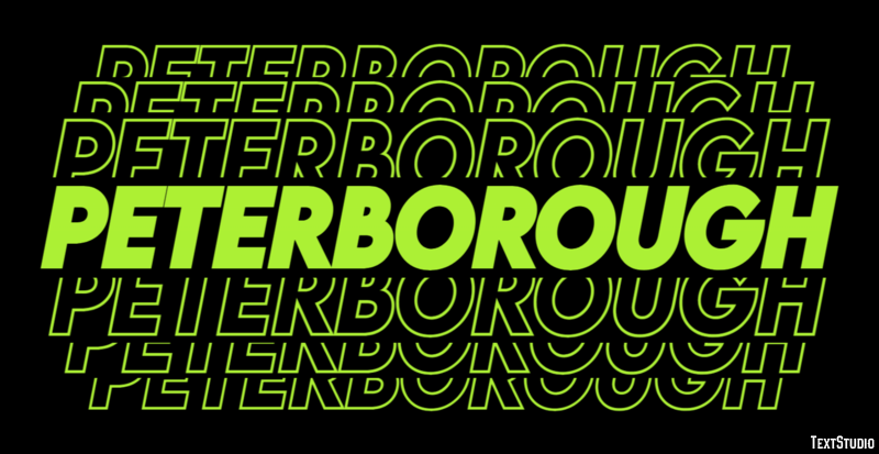 Peterborough Эффект текста