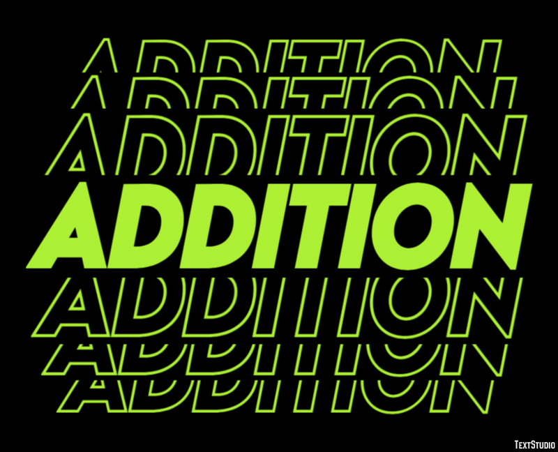 Addition Text Effect