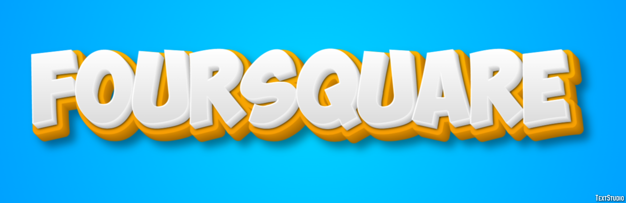 Foursquare Efeito de texto