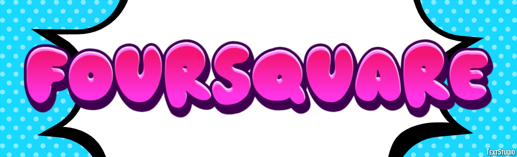 Foursquare Efeito de texto