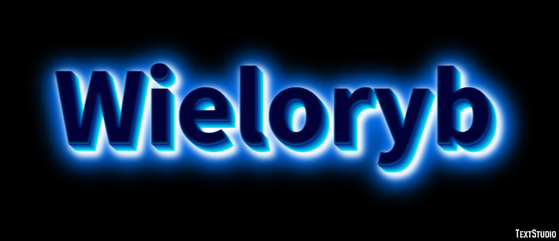 Wieloryb Effetto testo