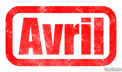 Avril Effet de texte