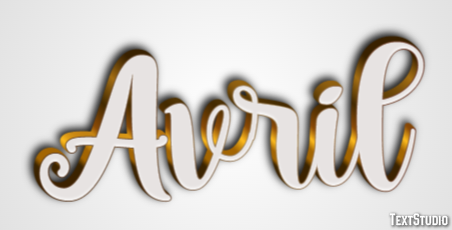 Avril Efeito de texto
