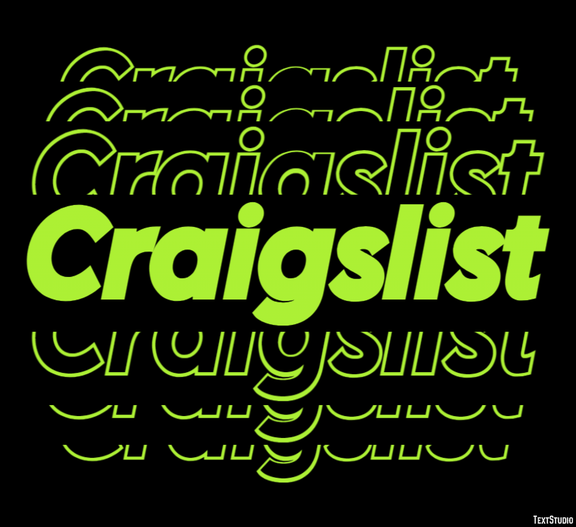 Craigslist Tekst effect