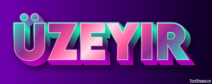 Üzeyir Efecto de Texto