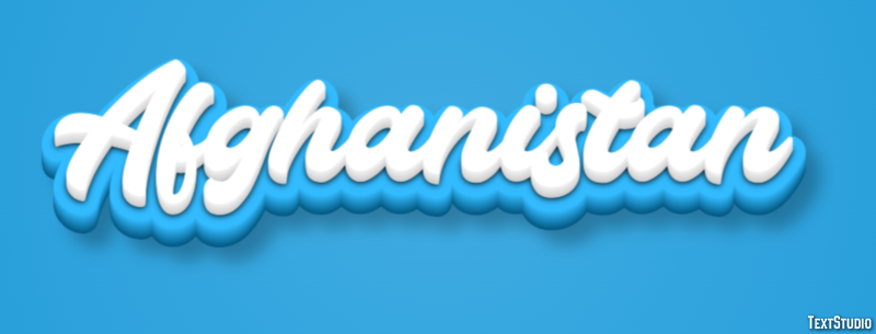 Afghanistan Text effect