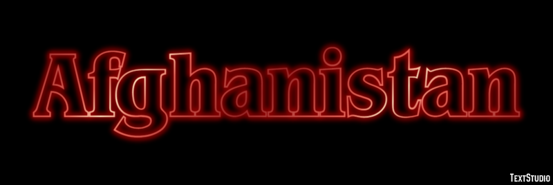 Afghanistan Text effect