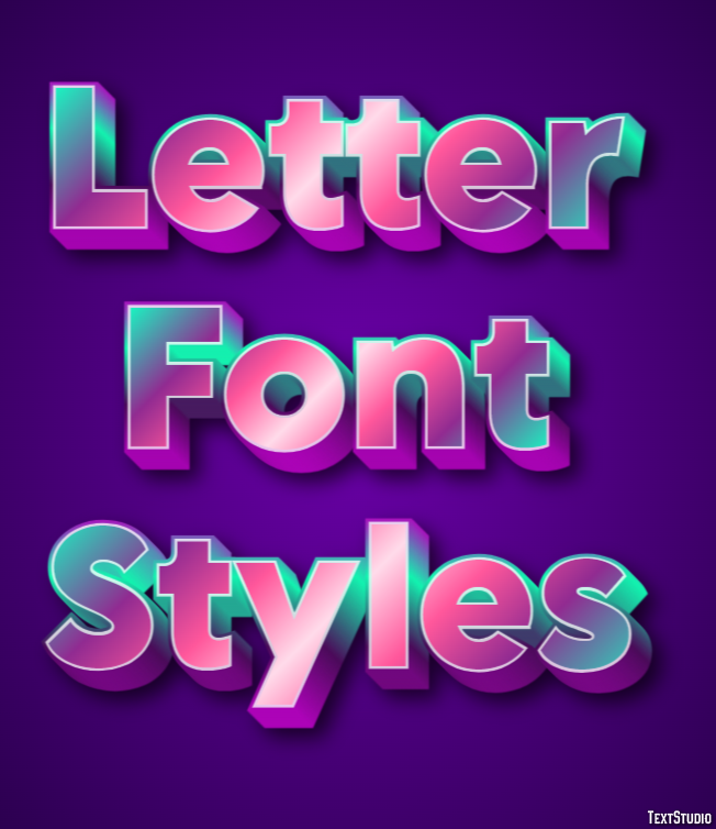 Letter Font Styles Efecto de Texto