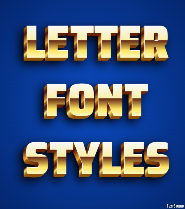 Letter Font Styles Efecto de Texto