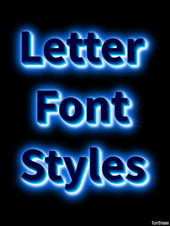 Letter Font Styles Efekt tekstowy