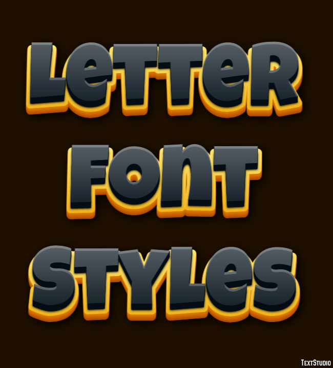 Letter Font Styles Efekt tekstowy