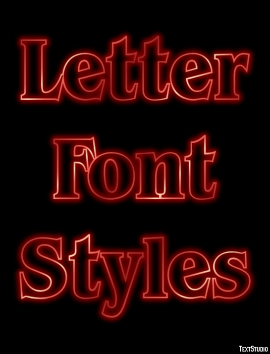 Letter Font Styles Efecto de Texto