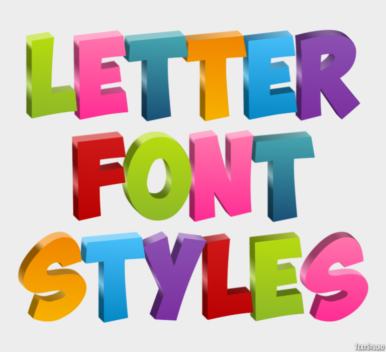 Letter Font Styles Efecto de Texto