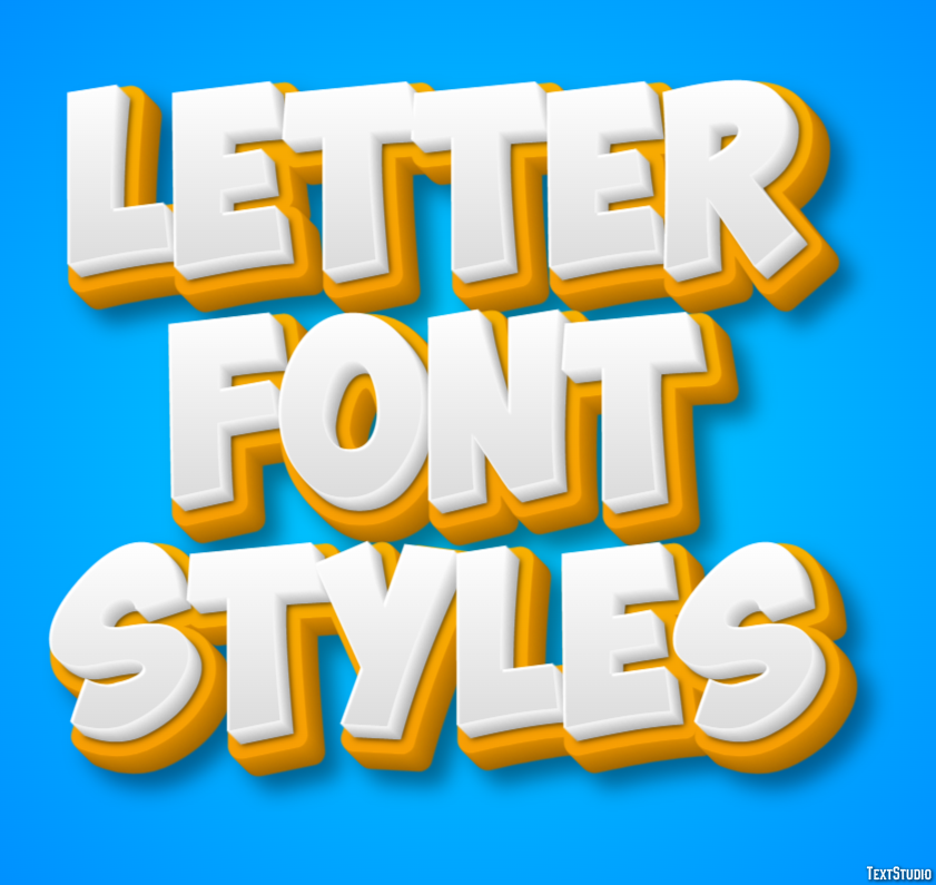 Letter Font Styles Efecto de Texto