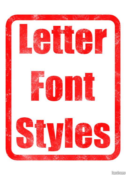 Letter Font Styles テキスト効果